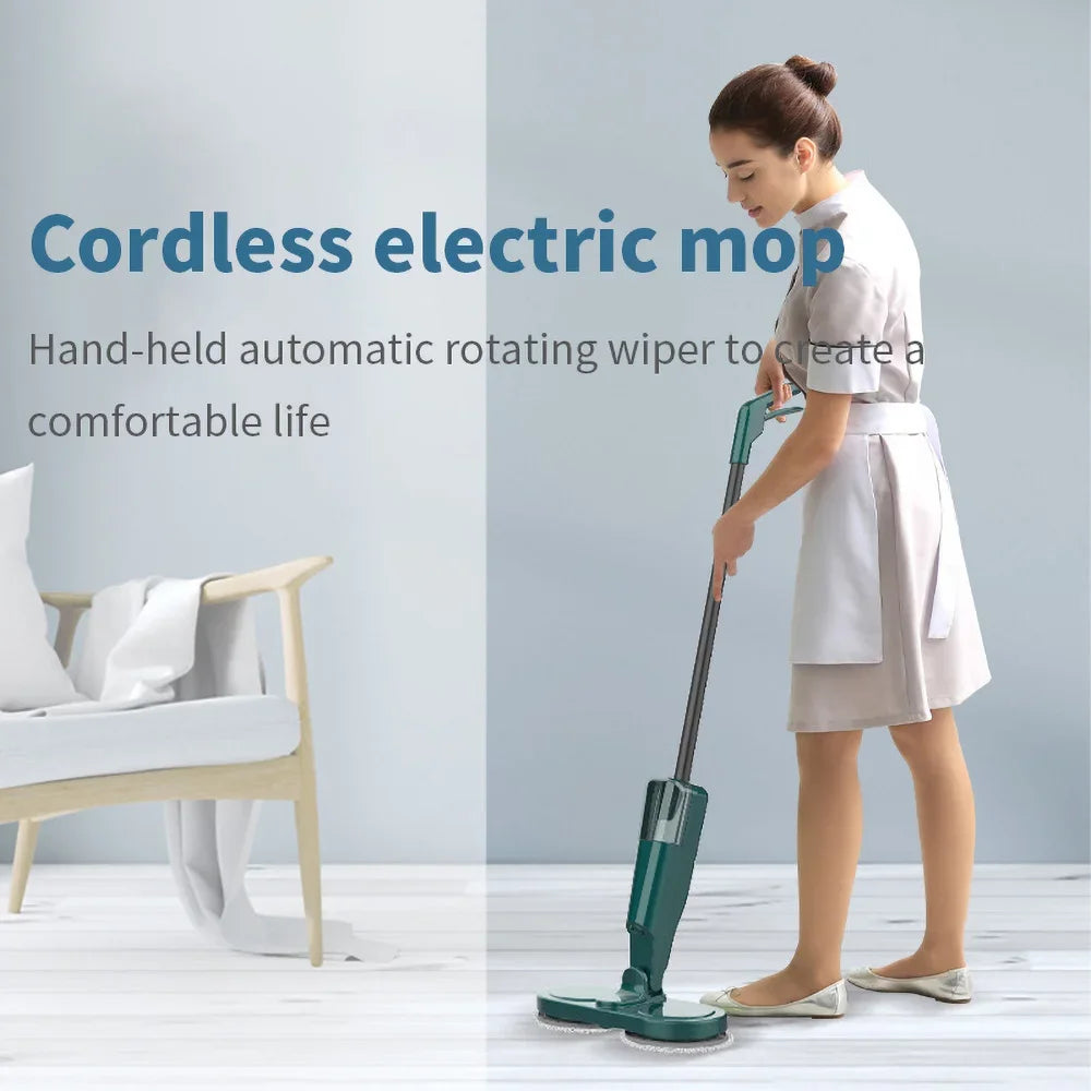 Esfregão Elétrico Spin & Go Mop – Limpeza Profunda, Rápida e Sem Esforço!