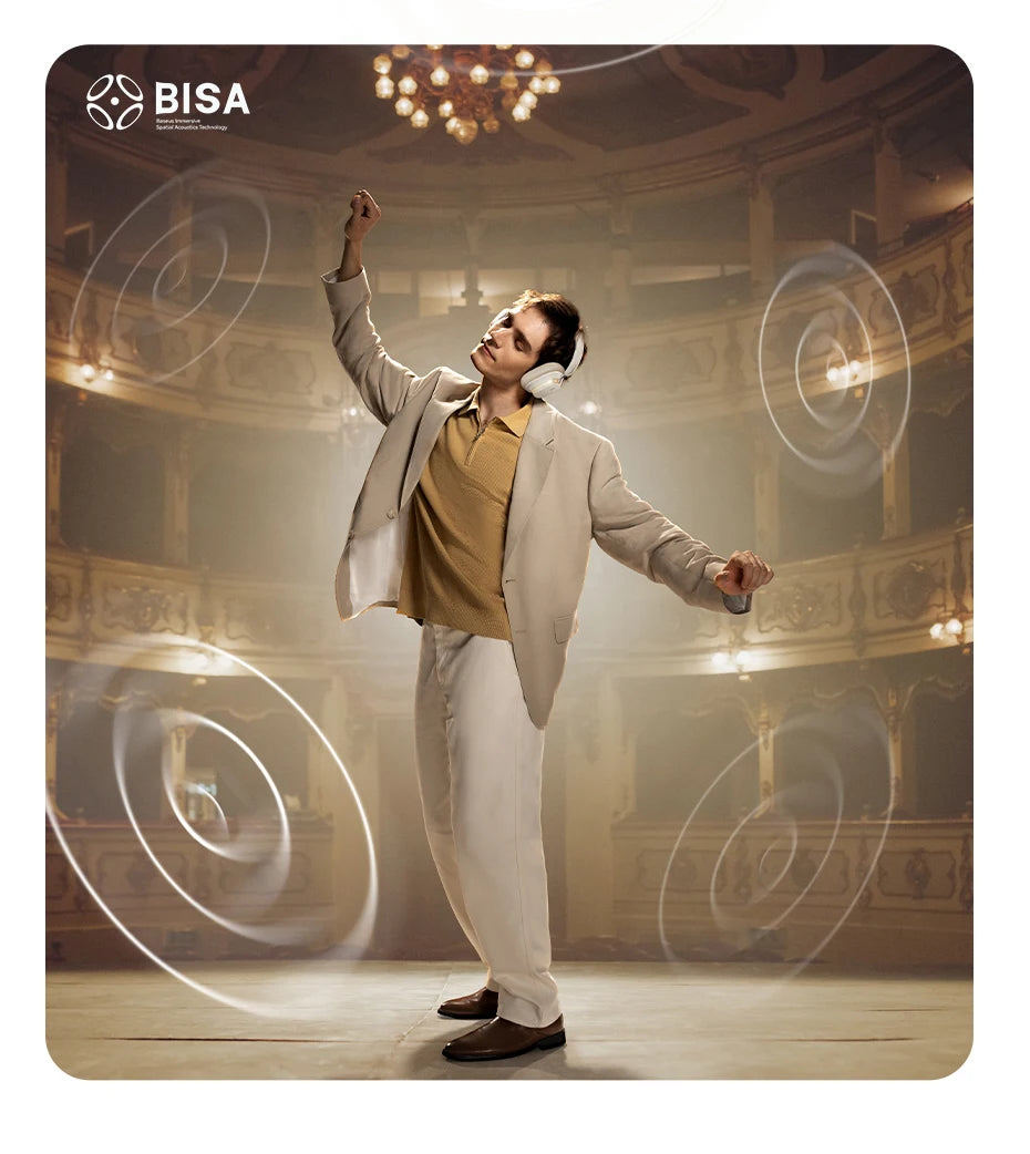 Baseus Bowie H1S – Fone Bluetooth 5.4 com Cancelamento de Ruído Ativo 46dB, Áudio Espacial Hi-Res e 120h de Autonomia!