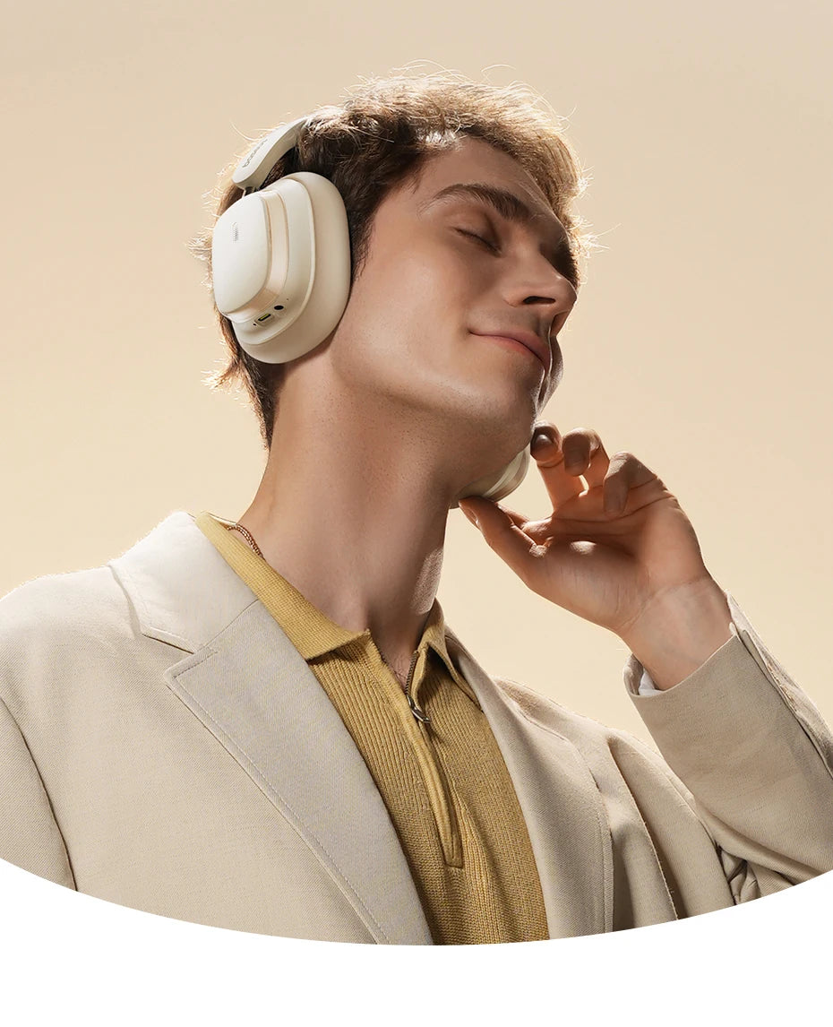 Baseus Bowie H1S – Fone Bluetooth 5.4 com Cancelamento de Ruído Ativo 46dB, Áudio Espacial Hi-Res e 120h de Autonomia!