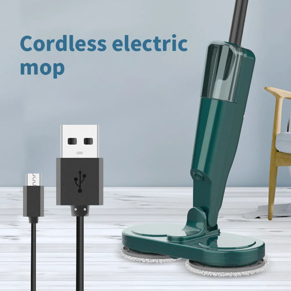Esfregão Elétrico Spin & Go Mop – Limpeza Profunda, Rápida e Sem Esforço!